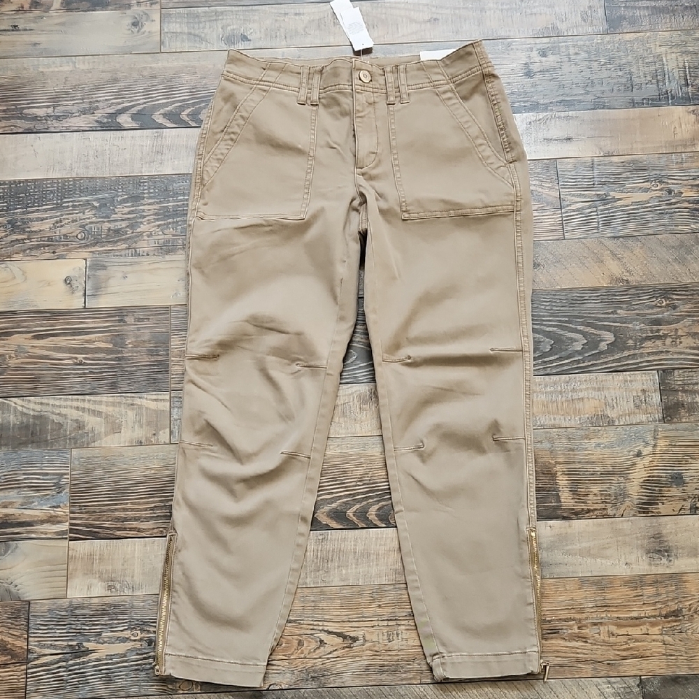 White House Black Market Tan Cropped Pants